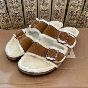 Birkenstock Suede Leather Shearling Arizona.
